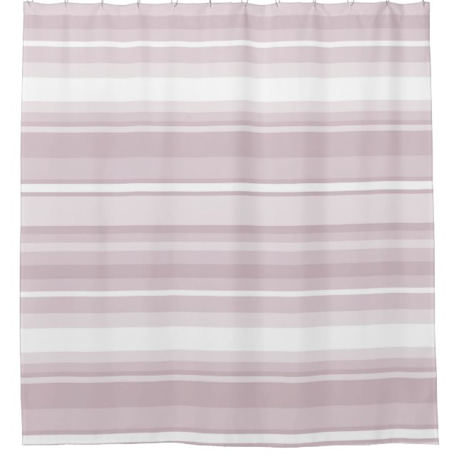Cortina De Ducha rayas rosadas de cuarzo Rosa (Anverso)