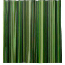 Cortina De Ducha Rayas Verde Oscuro
