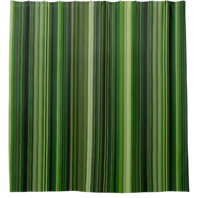 Cortina De Ducha Rayas Verde Oscuro (Anverso)