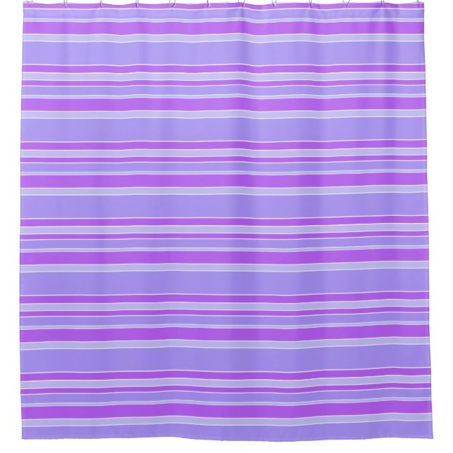Cortina De Ducha Rayas violetas (Anverso)