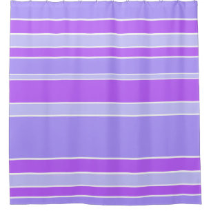 Cortina De Ducha Rayas violetas