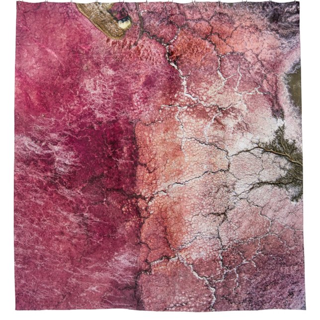 Cortina De Ducha Red and brown abstract painting (Anverso)