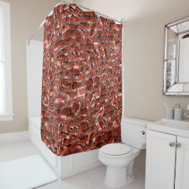 Cortina De Ducha Red bubbles upon grating or brick effect? Metallic