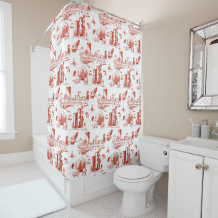 Cortina De Ducha Red de toile de Boston