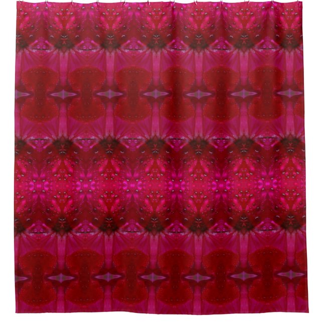 Cortina De Ducha Red Dianthus Ikat 5 (Anverso)