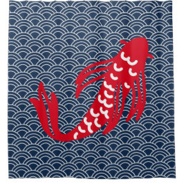 Cortina De Ducha Red Koi Fish