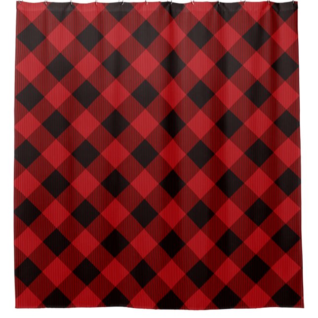 Cortina De Ducha Red Plaid (Anverso)
