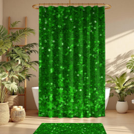 Cortina De Ducha Red sparkling glitter pattern