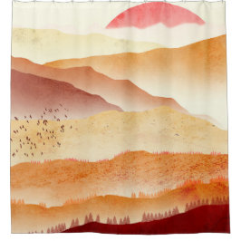 Cortina De Ducha Red Sunset