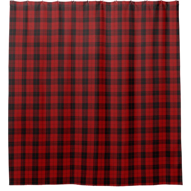 Cortina De Ducha Red Tartan Plaid Scottish Kilt (Anverso)