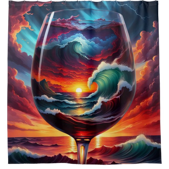 Cortina De Ducha "Refracción de Rapsodia" (Anverso)