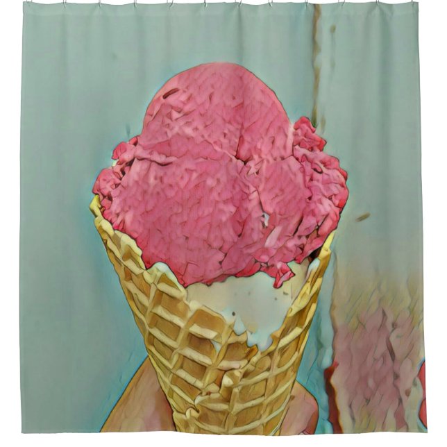 Cortina De Ducha Regalo de cumpleaños de helados (Anverso)