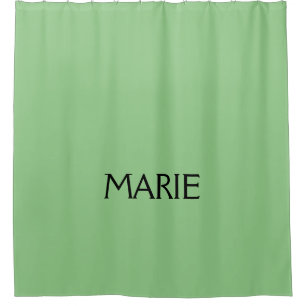 CORTINA DE DUCHA REGALO DE TEXTO SIMPLE MÍNIMO VERDE AÑADE TU NOMBR