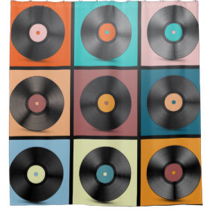 Cortina De Ducha Registros de vinilo. Retro LP Disks Set vintage Il