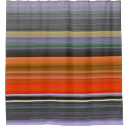 Cortina De Ducha Resumen #1: Naranja y gris