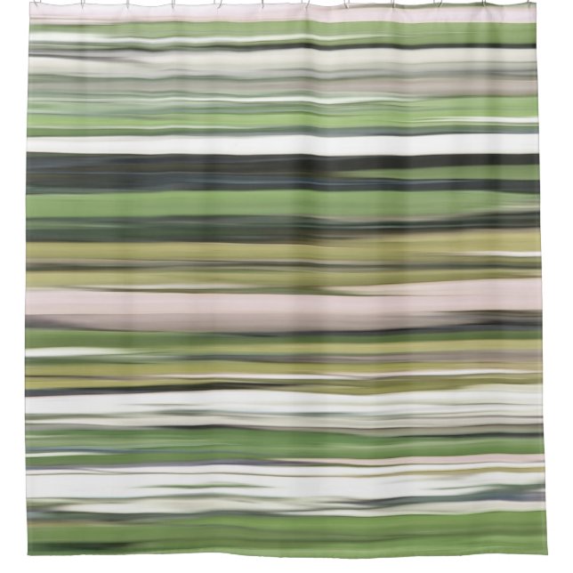 Cortina De Ducha Resumen #2: Desenfoque verde oliva (Anverso)