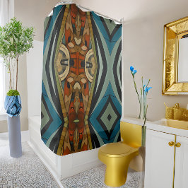 Cortina De Ducha Resumen Arte Decoro inspirado por cubistas 5