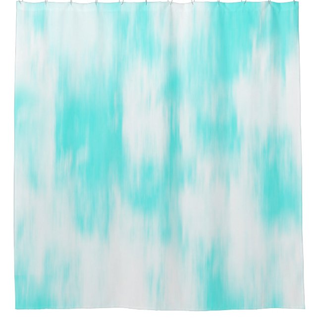 Cortina De Ducha Resumen blanco Aqua Turquoise (Anverso)