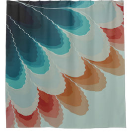 Cortina De Ducha Resumen Boho Fan