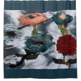 Cortina De Ducha Resumen de Art Floral
