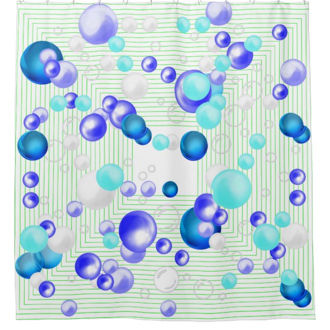 Cortina De Ducha Resumen de burbujas (Anverso)