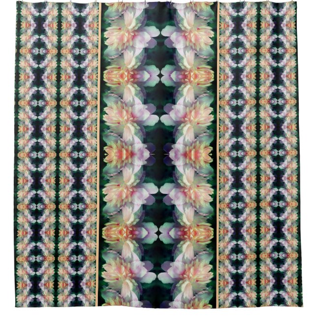 Cortina De Ducha Resumen de la flor rosada peony (Anverso)