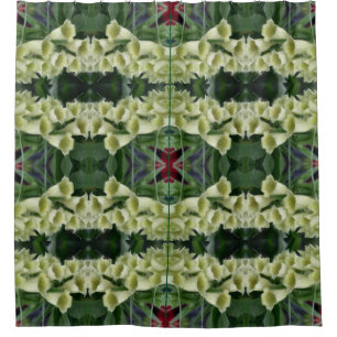 Cortina De Ducha Resumen de las Flores Creamy Foxglove