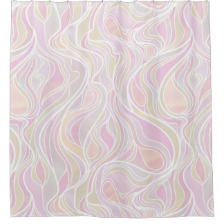 Cortina De Ducha Resumen de Vidrio Manchado Psicodelic Pastel