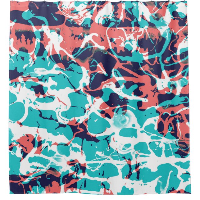 Cortina De Ducha Resumen Fondo de arte de papel de mármol (Anverso)