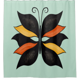 Cortina De Ducha Resumen Mariposa Rara Extraña Hermosa Inscripción