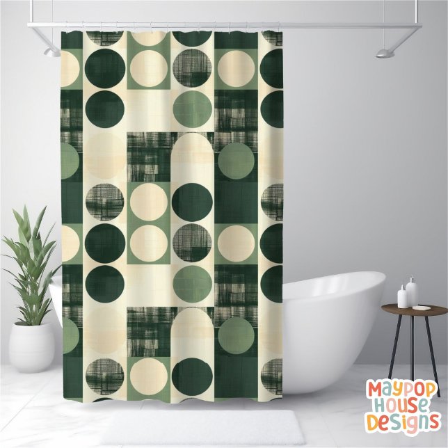Cortina De Ducha Resumen moderno Retro Mid Century (mid century modern shower curtain bathroom decor)