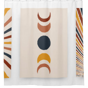 Cortina De Ducha Resumen Posters de Sun Moon Boho