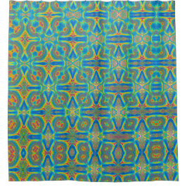 Cortina De Ducha Resumen único en negrita y colorido