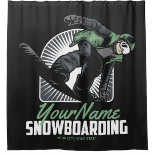 Cortina De Ducha Retirada personalizada de snowboard