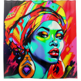 Cortina De Ducha Retrato de arte pop