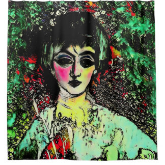 Cortina De Ducha Retrato de Belleza Gótica