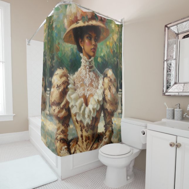 Cortina De Ducha Retrato de elegancia victoriana (In situ)