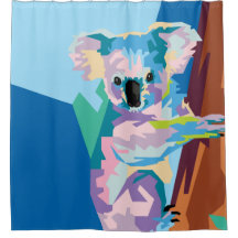 Retrato de Koala, arte pop colorido