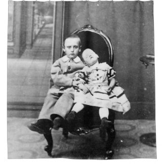Cortina De Ducha Retrato inquietante de hermanos antiguos 