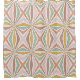 Cortina De Ducha Retro 70 Viejo Hippy Psicodélico Oro de Moneda Ros