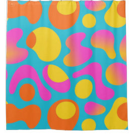 Cortina de ducha Retro Boogie – Salpicadura de blo