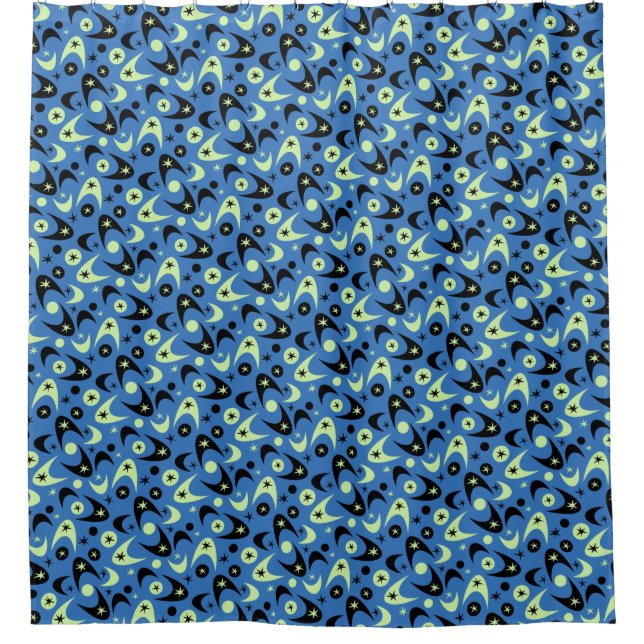 Cortina De Ducha Retro Boomerangs (Anverso)