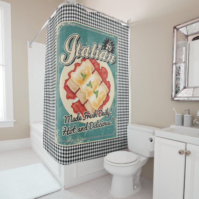 Cortina De Ducha Retro italiano (In situ)