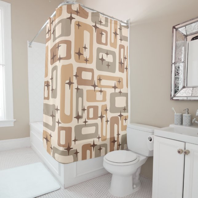 Cortina De Ducha Retro Mid Century Moderno (In situ)