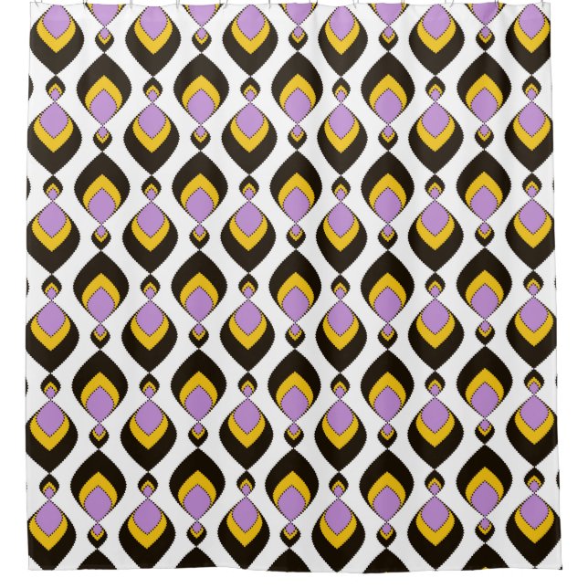 Cortina De Ducha Retro, ornamento retro (Anverso)