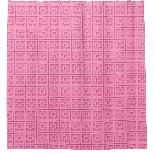 Cortina de ducha Retro Pink Trellis (Anverso)