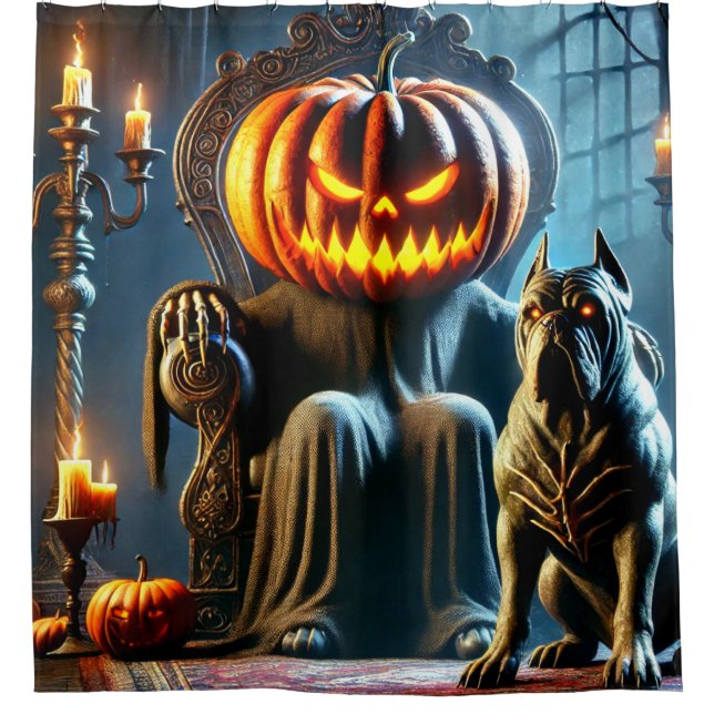 Cortina De Ducha Rey Calabaza (Anverso)
