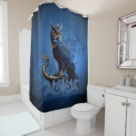 Cortina De Ducha Reyes de cielos y tierra, el búho majestuoso