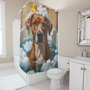 Cortina De Ducha Rhodesiano Ridgeback Desaliñado Soñoliento Lindo D