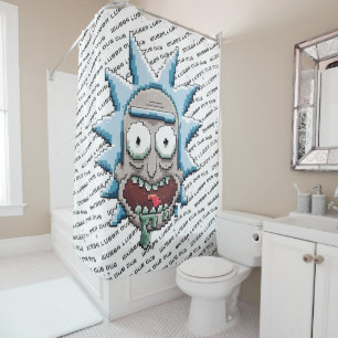 Cortina De Ducha RICK AND MORTY™   Pixelverse Rick Drooling Head